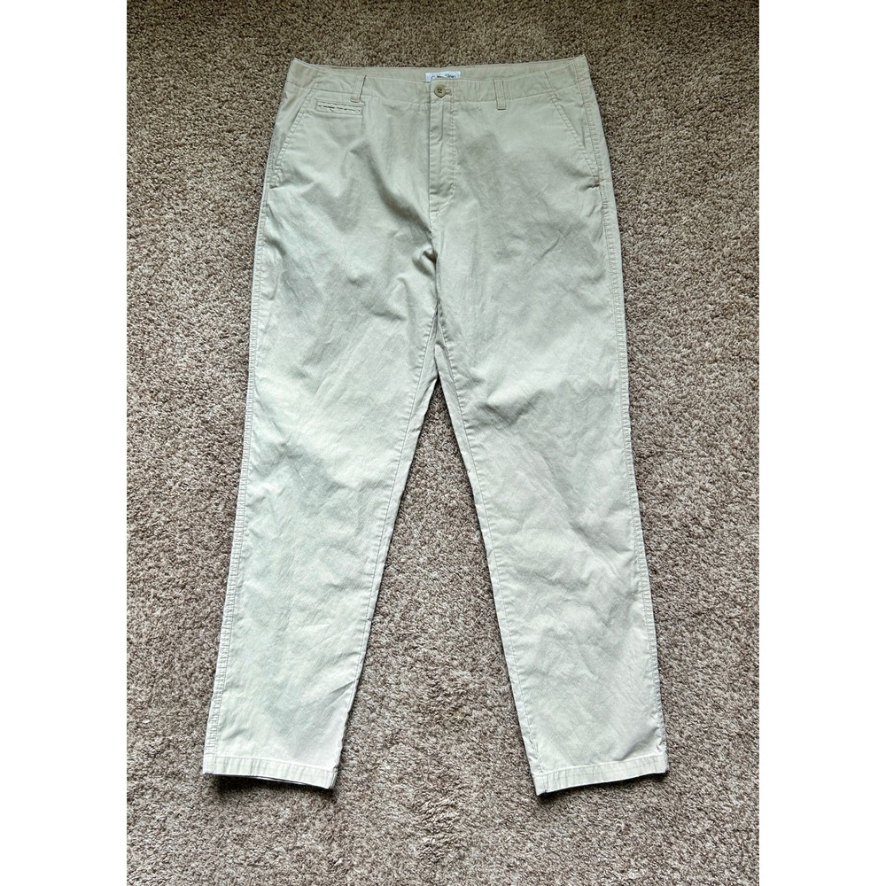 Calvin Klein‎ Mens Corduroy Pants 38x34 Beige Khaki Straight Leg Casual Trousers